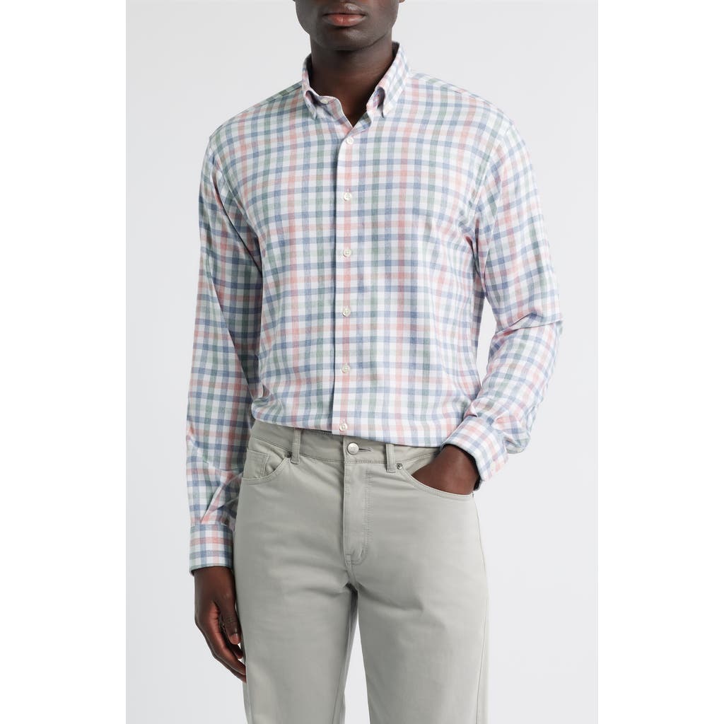 Johnnie-o Callum Check Performance Button-down Shirt In Blue