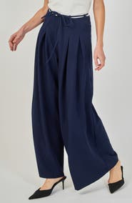 Endless Rose Pleated High Waist Wide Leg Pants