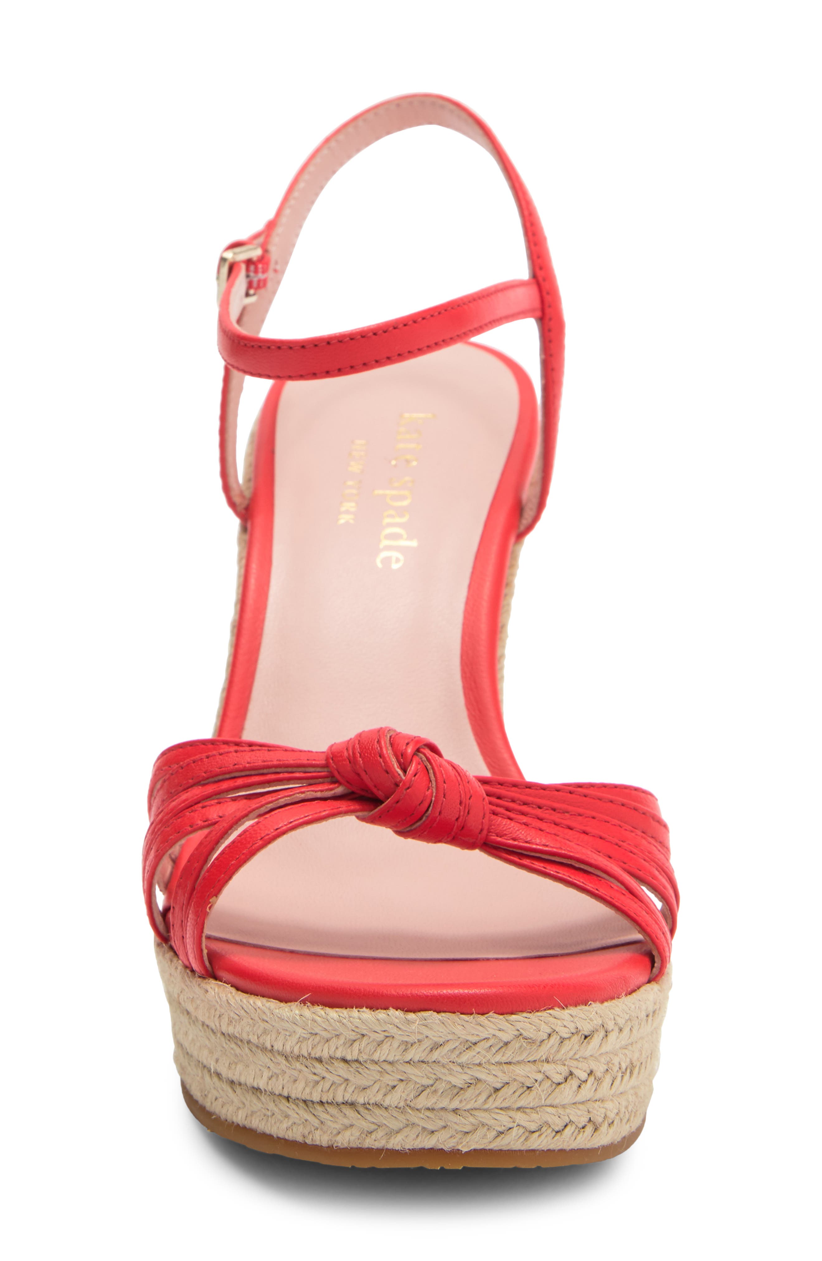 Kate Spade New York tessa espadrille platform wedge sandal, Alternate, color, Ladybug