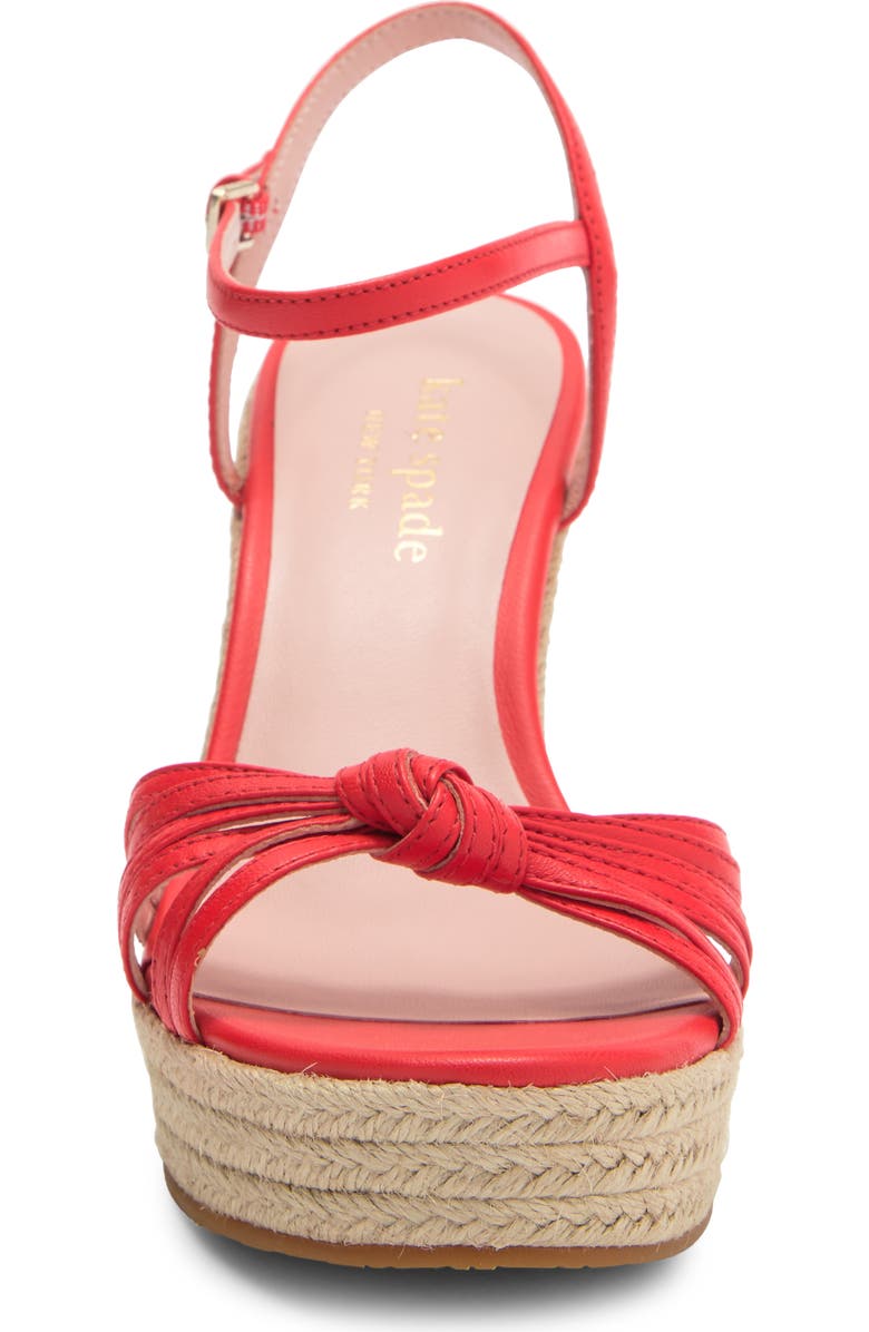Kate Spade New York tessa espadrille platform wedge sandal, Alternate, color, Ladybug