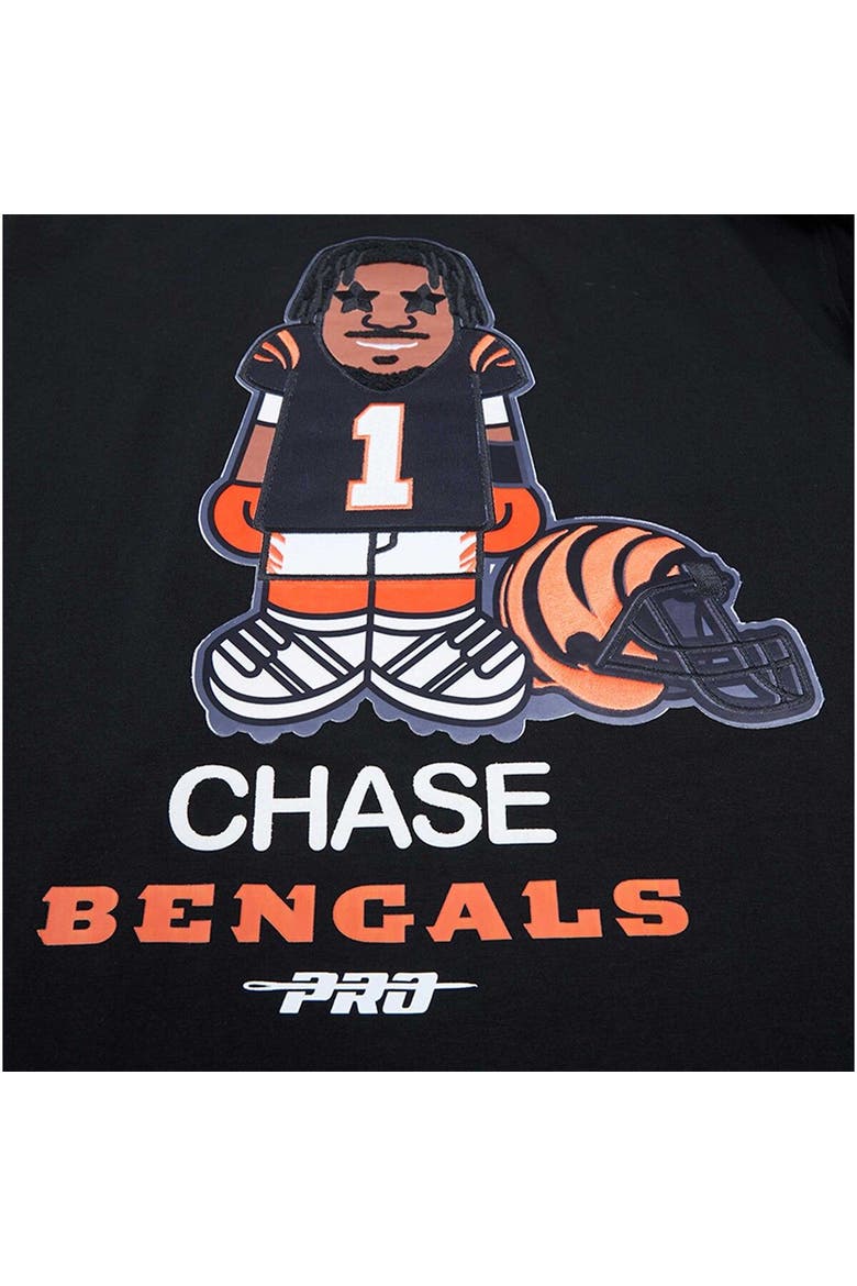 Men's Pro Standard Ja'Marr Chase Black Cincinnati Bengals Player Avatar Graphic T-Shirt, Alternate, color, Black