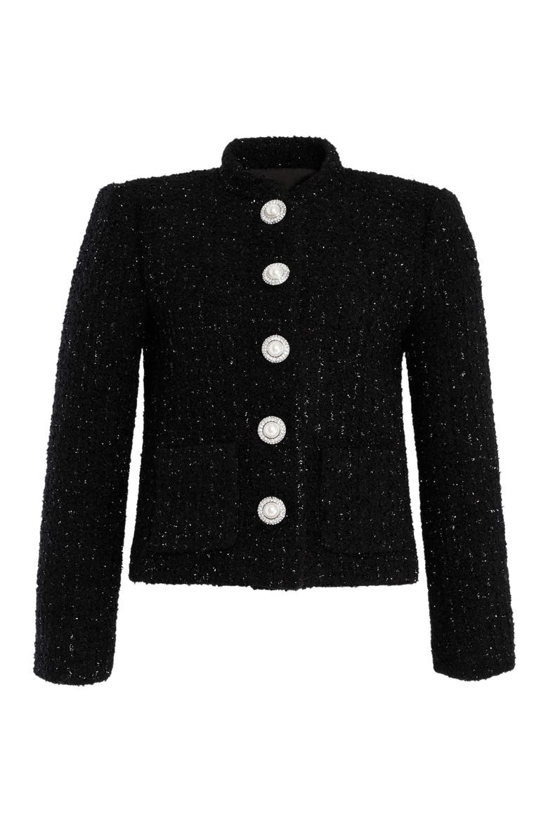 Carole Jacket, Alternate, color, Black/White