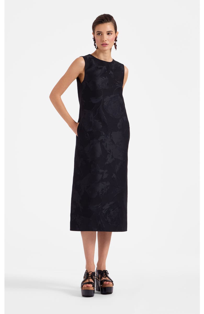 La DoubleJ Column Dress Sylph Jacquard Black, Main, color, Sylph Jacquard Black