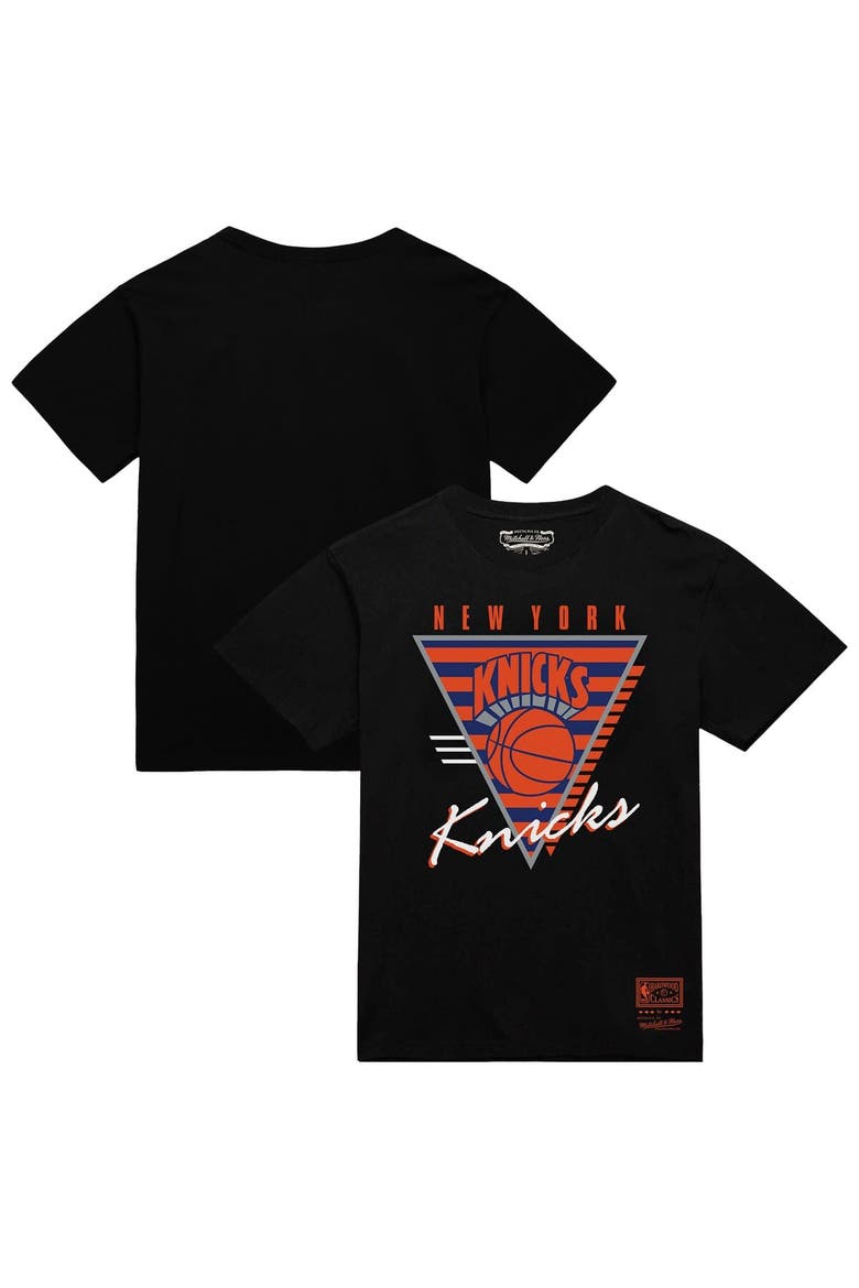 Men's Mitchell & Ness  Black New York Knicks Worldwide Collection Tri-Logo T-Shirt, Main, color, Black