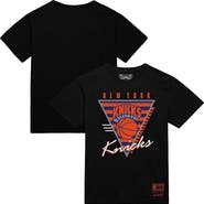 Mitchell & Ness Men's Mitchell & Ness  Black New York Knicks Worldwide Collection Tri-Logo T-Shirt