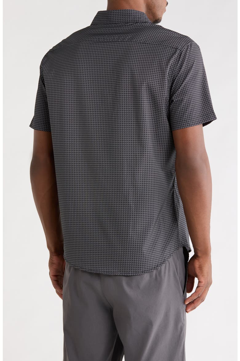 Jackson Short Sleeve Button-Up Shirt, Alternate, color, BLACK