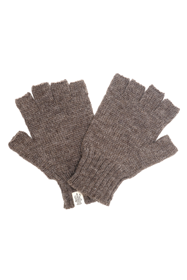 Hand Loom Striped and Solid Fingerless Gloves, Main, color, Tweed