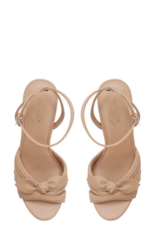Aldo Tainah Ankle Strap Platform Wedge Sandal In Brown