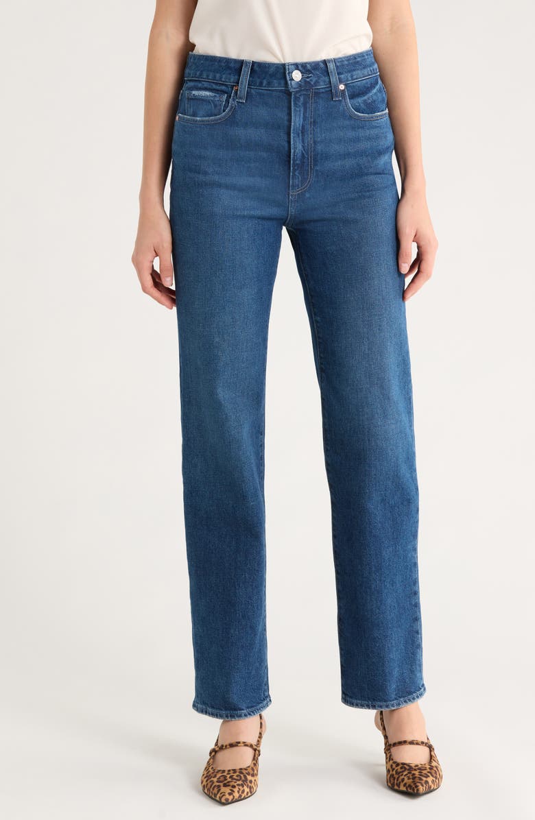 PAIGE Stevie High Waist Straight Leg Jeans, Main, color, Sound Check