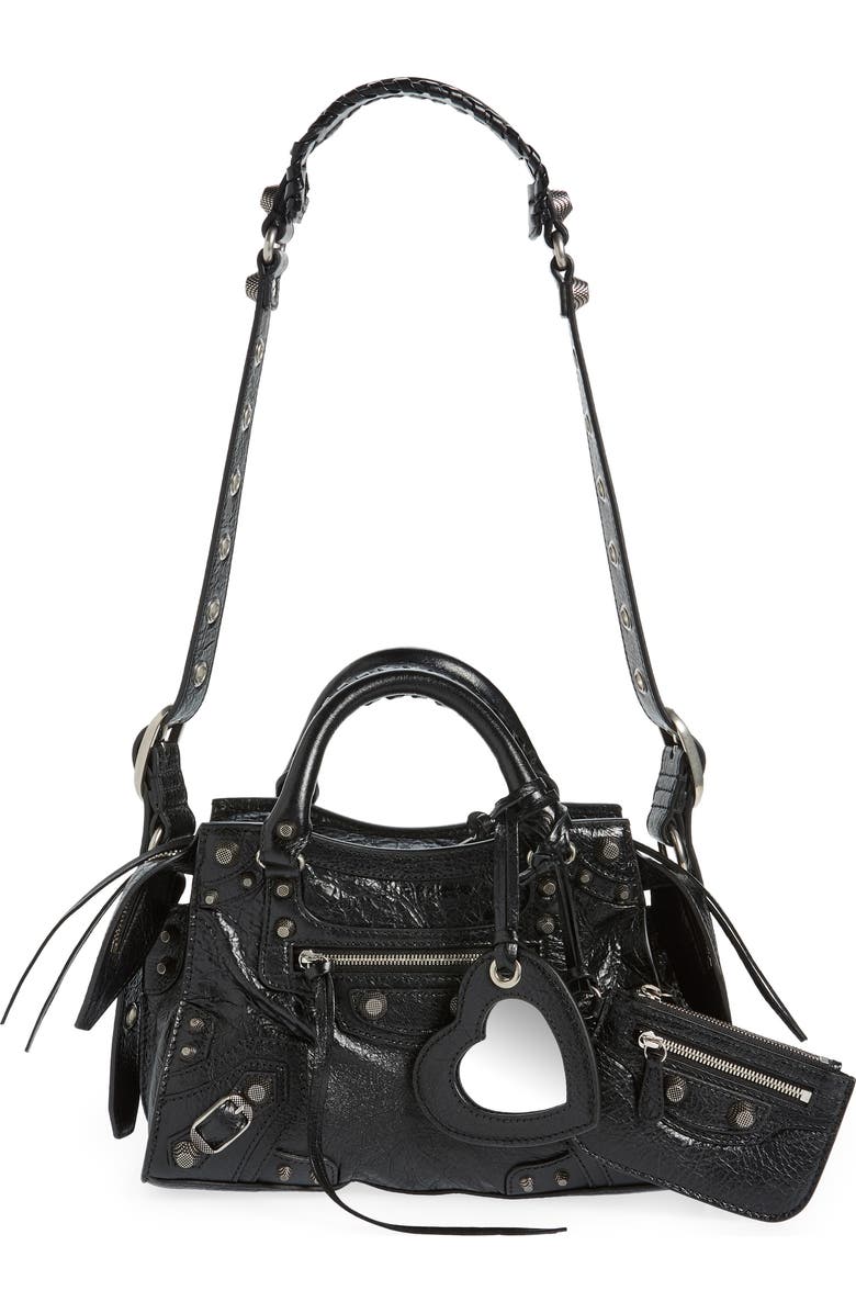 Balenciaga Extra Small Neo Cagole Leather Top Handle Bag, Main, color,