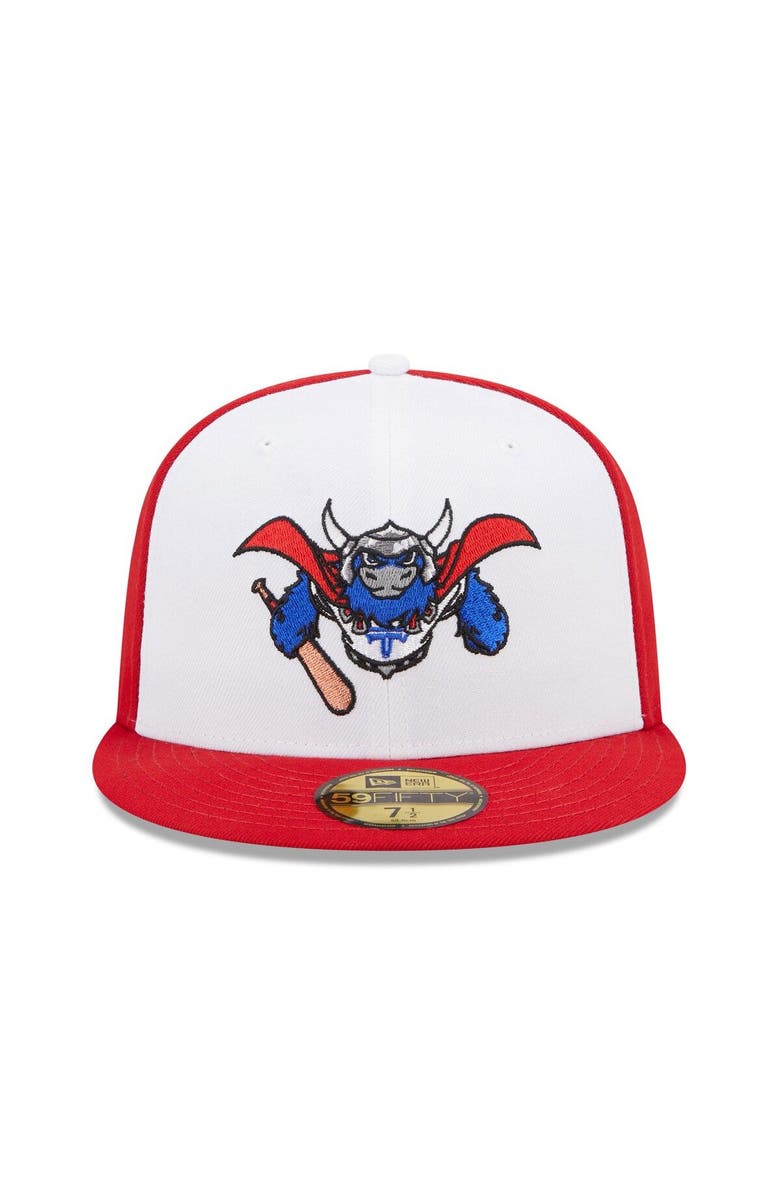 New Era Men's New Era White/Red Tulsa Drillers Marvel x Minor League 59FIFTY Fitted Hat, Alternate, color, White