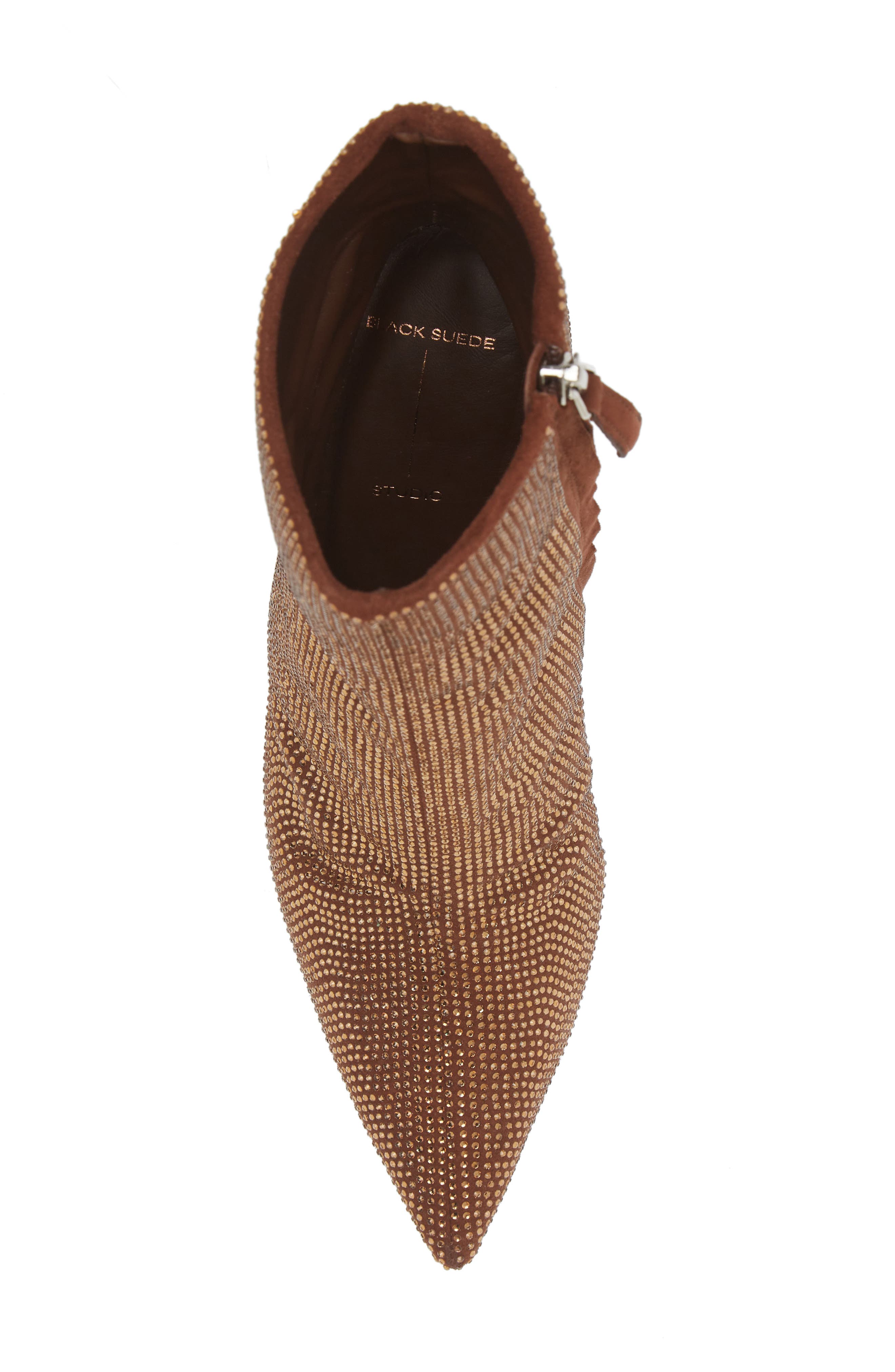 BLACK SUEDE STUDIO Dahlia Crystal Embellished Pointed Toe Boot, Alternate, color, 