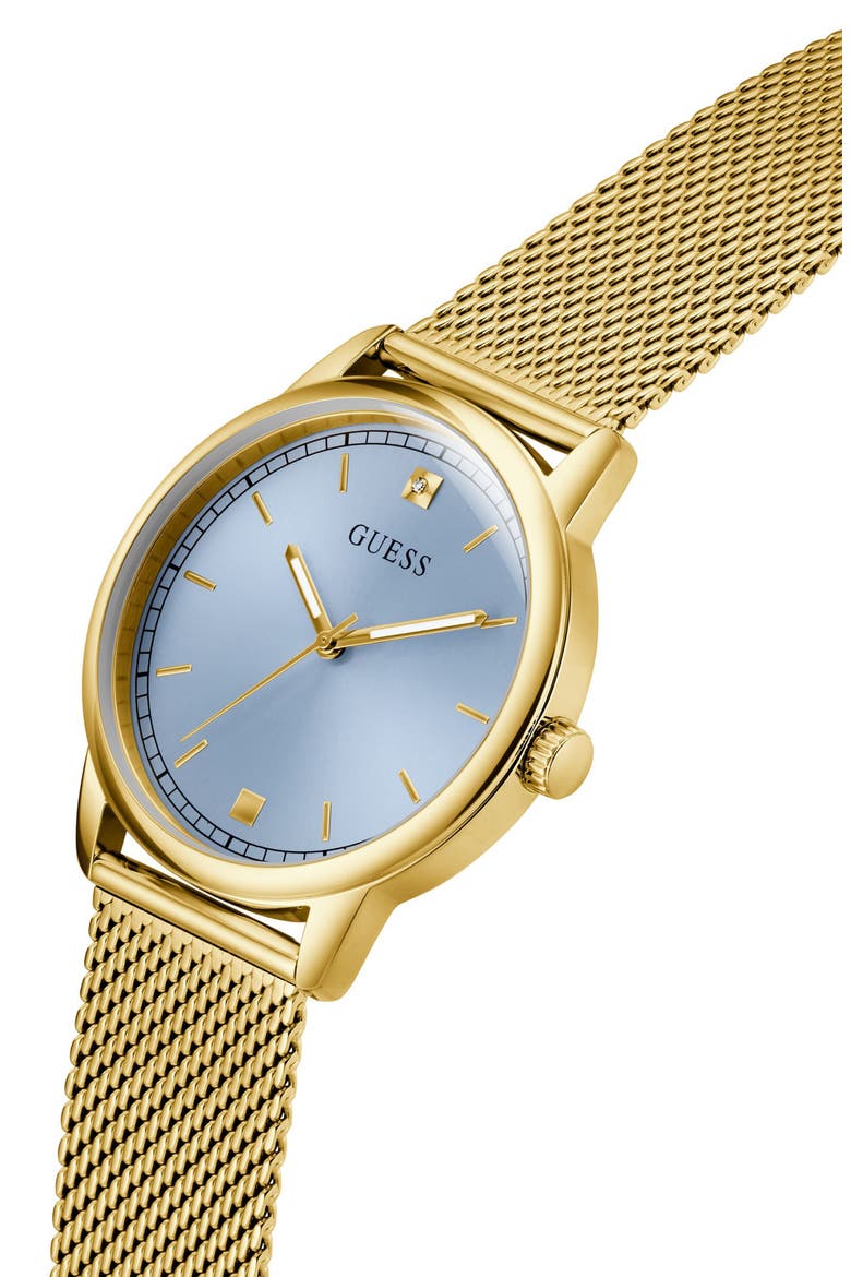 Chandler Mesh Strap Watch, 40mm, Alternate, color, BLUE/ GOLD
