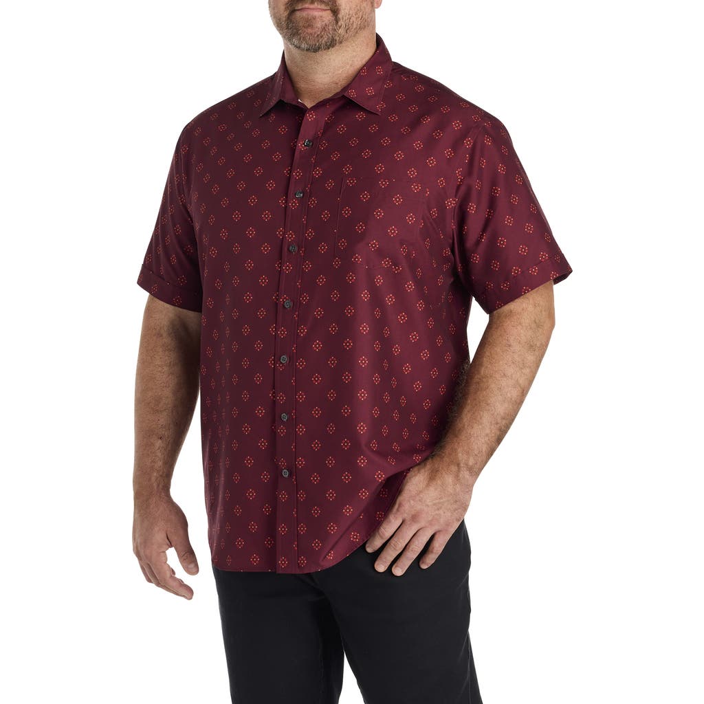 Synrgy Big & Tall Micro Floral Sport Shirt In Multi
