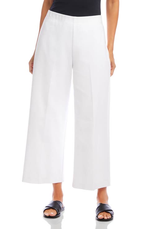 【NONCODE】Kane pintuck half slacks Black Pintuck Wide Leg Pants | Karen Kane