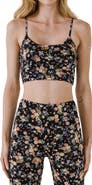 Grey Lab Floral Crop Tank