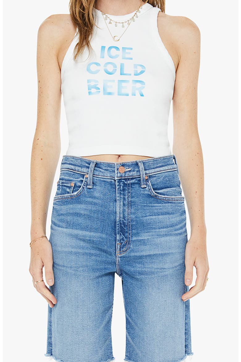 The Chin Ups Chop Crop Graphic Tank, Main, color, ICE COLD BEER