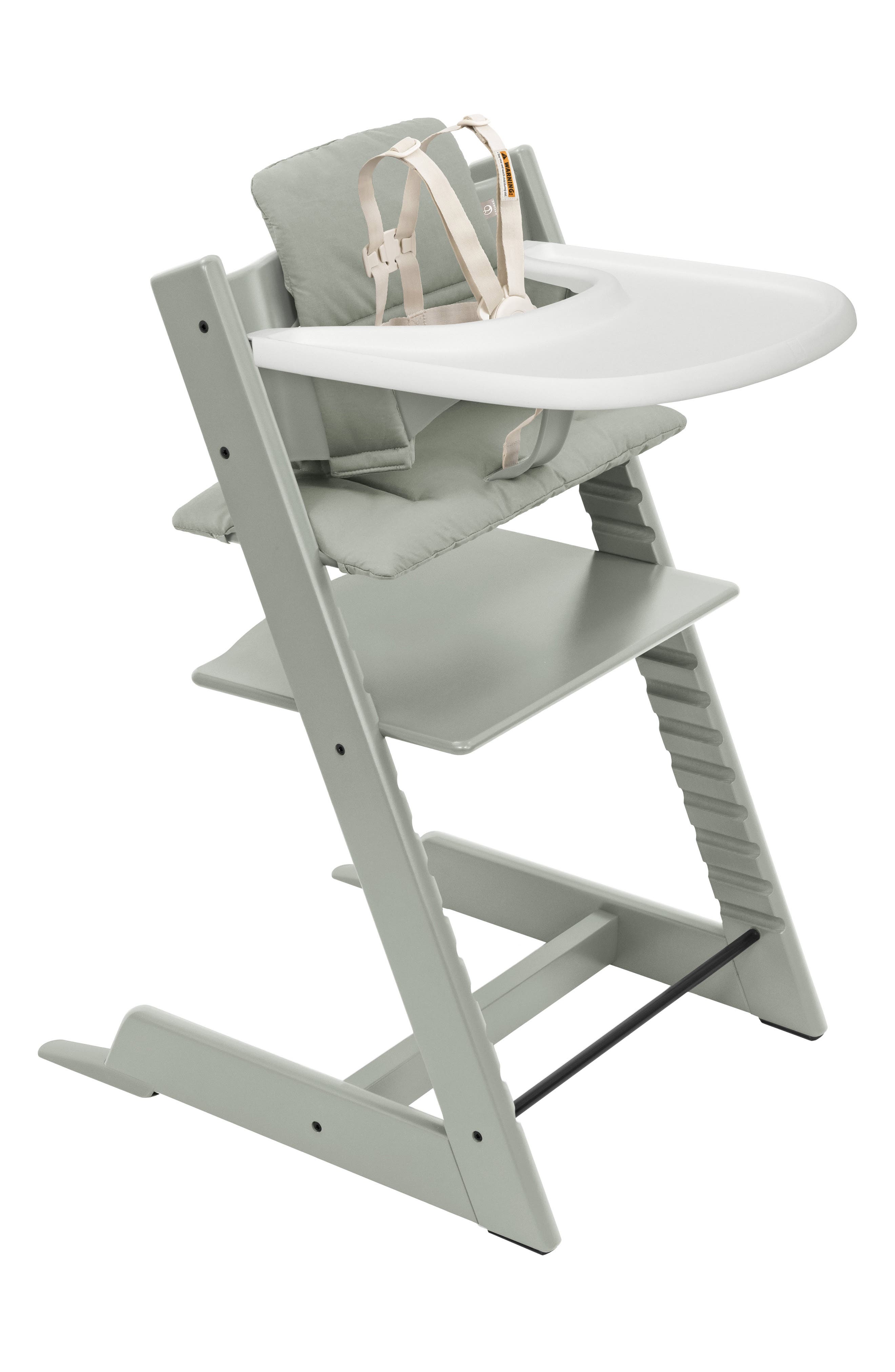 Tripp Trapp® Highchair², Cushion & Stokke® Tray in Glacier W/Glacier Green 