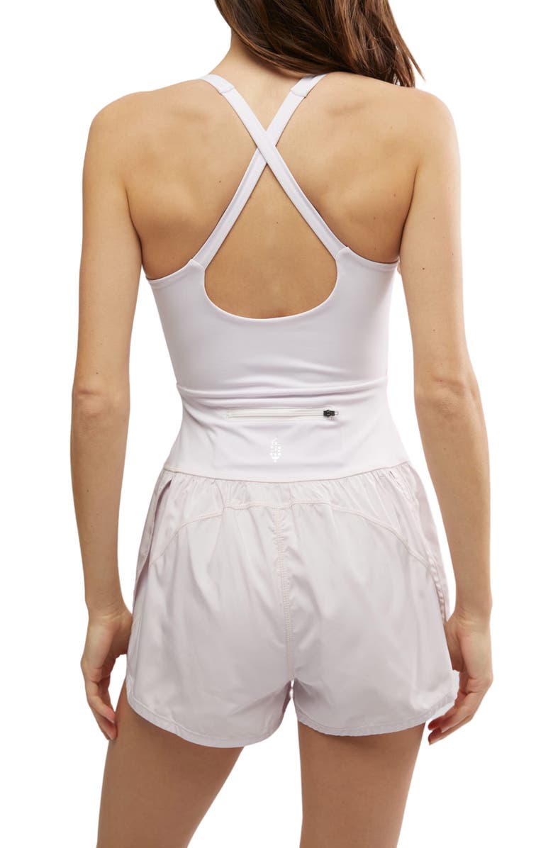 Free People FP Movement Righteous Runsie Romper, Alternate, color, Rose Water