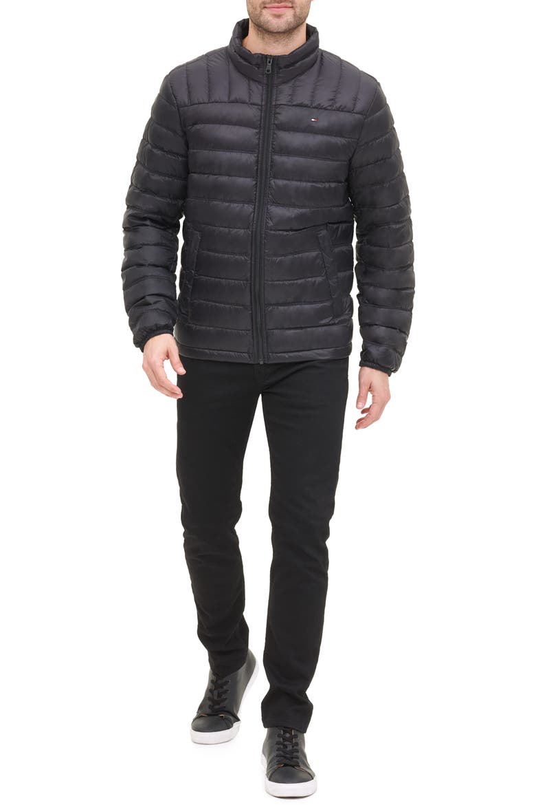 Classic Packable Puffer Jacket, Alternate, color, BLACK