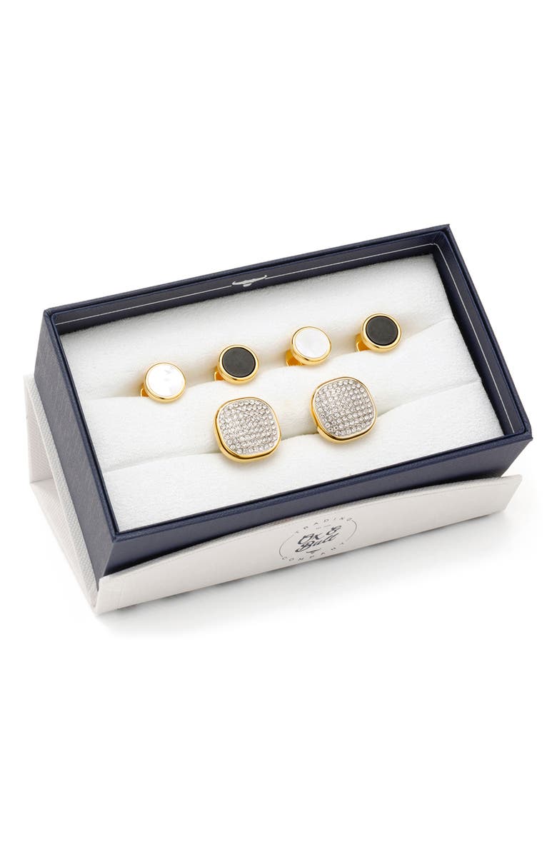 Cufflinks, Inc. Pavé Cuff Link & Reversible Stud Set, Alternate, color,
