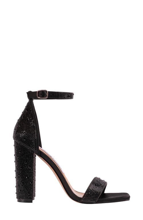Lady Couture Dalia Crystal Embellished Ankle Strap Sandal In Black