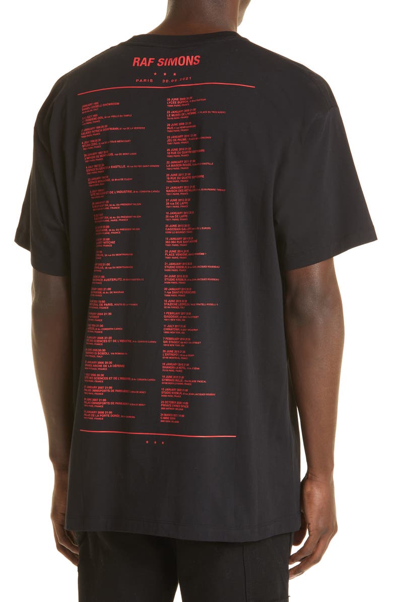 Raf Simons Tour Oversize Graphic Tee, Alternate, color,