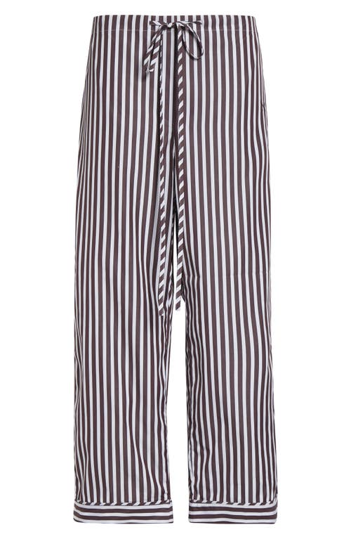 Nackiyé Nackiyè Life Is A Beach Stripe Crop Pajama Pants In Multi