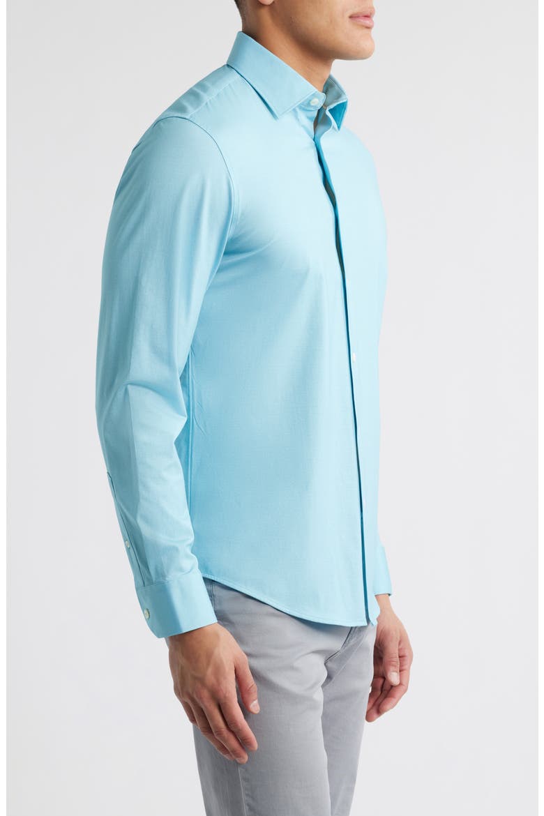 Jimmy OoohCotton® Herringbone Button-Up Shirt, Alternate, color, TURQUOISE