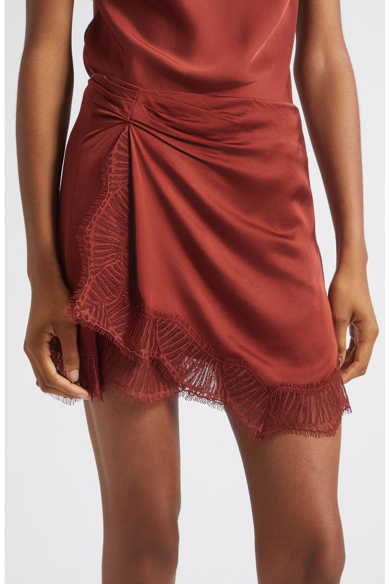 Dion Satin Miniskirt, Alternate, color, SANDALWOOD/ SANDALWOOD