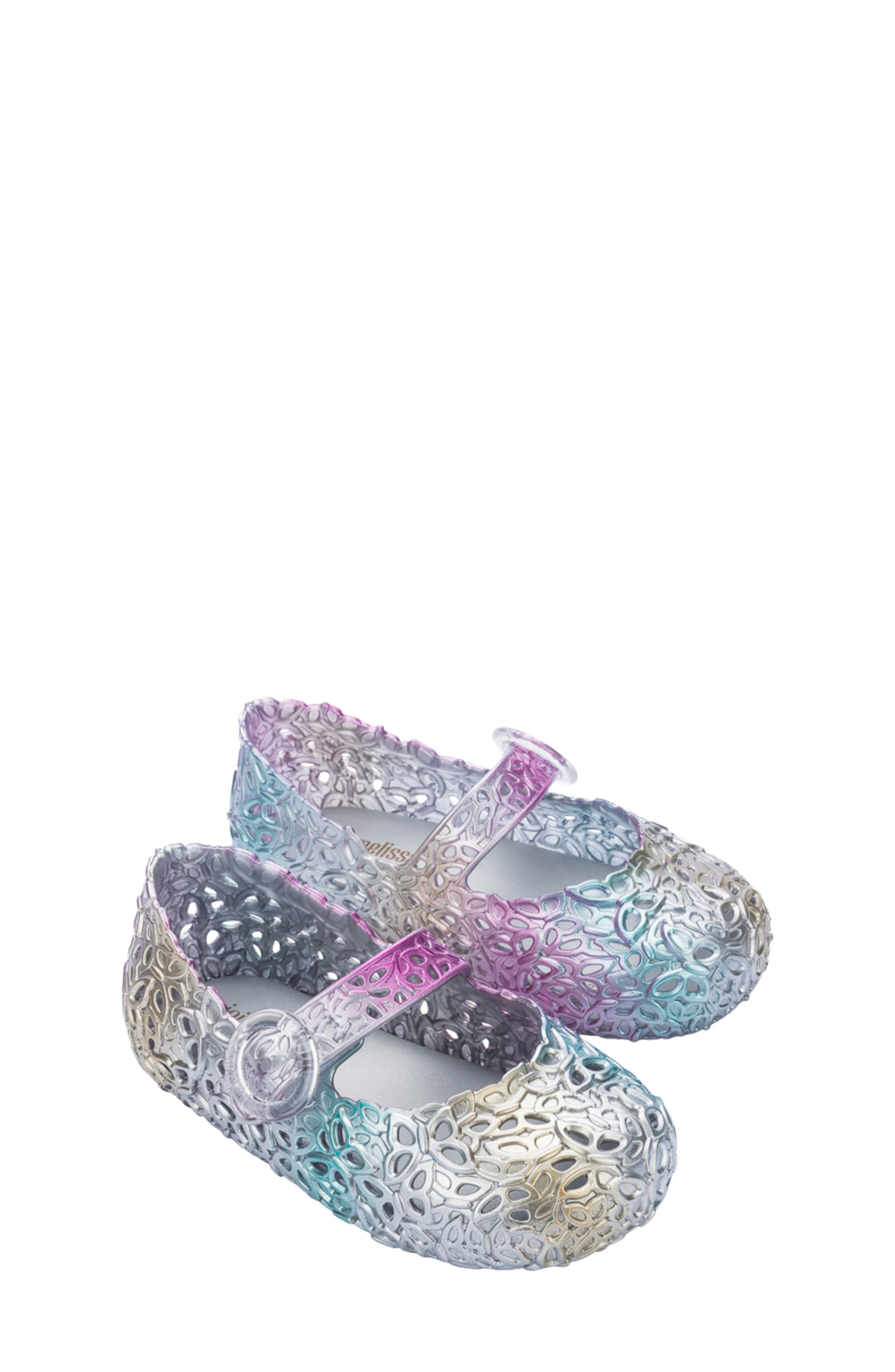 Kids' Pollen Mary Jane Flat, Main, color, SILVER MULTICOLOR