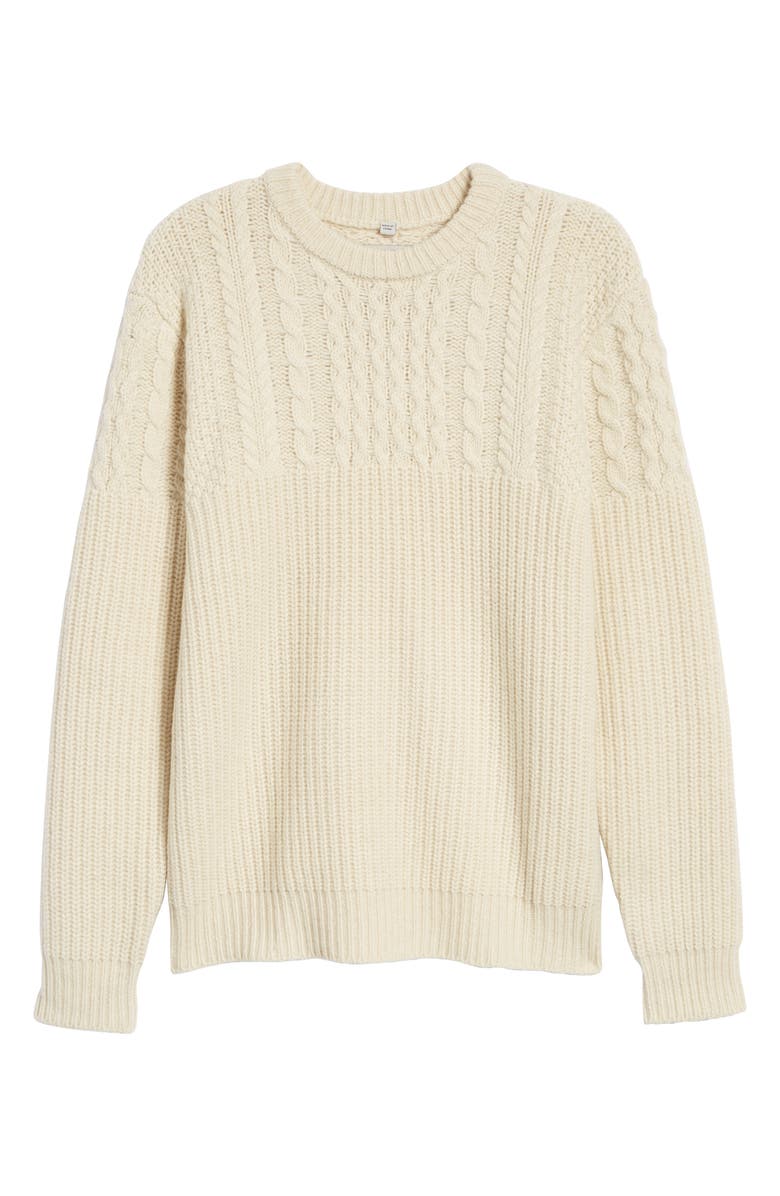 Schott NYC Half Cable Crewneck Sweater, Alternate, color, 