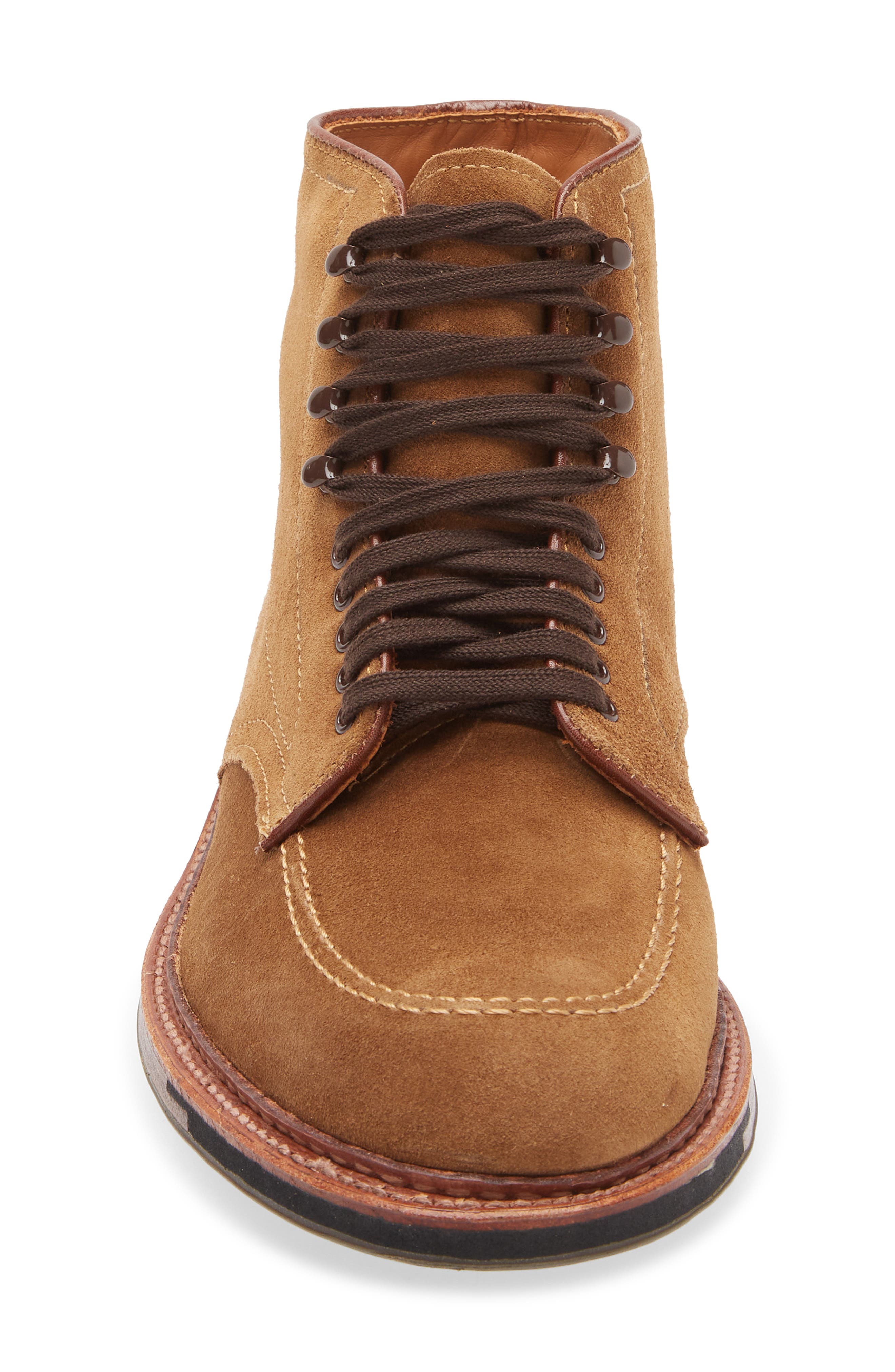 Alden Moc Toe Boot, Alternate, color, Snuff Suede