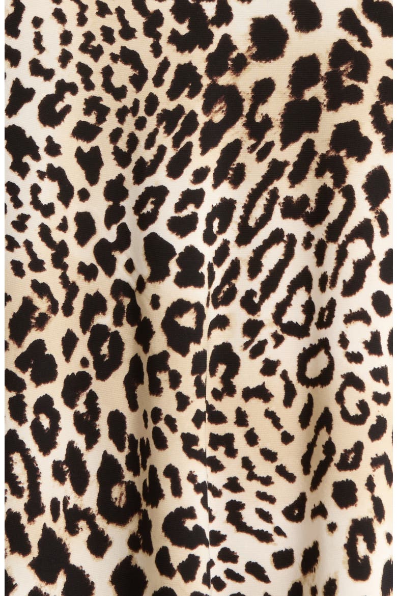 Leopard Print V-Neck Swing Dress, Alternate, color, ANNE BLACK MULTI