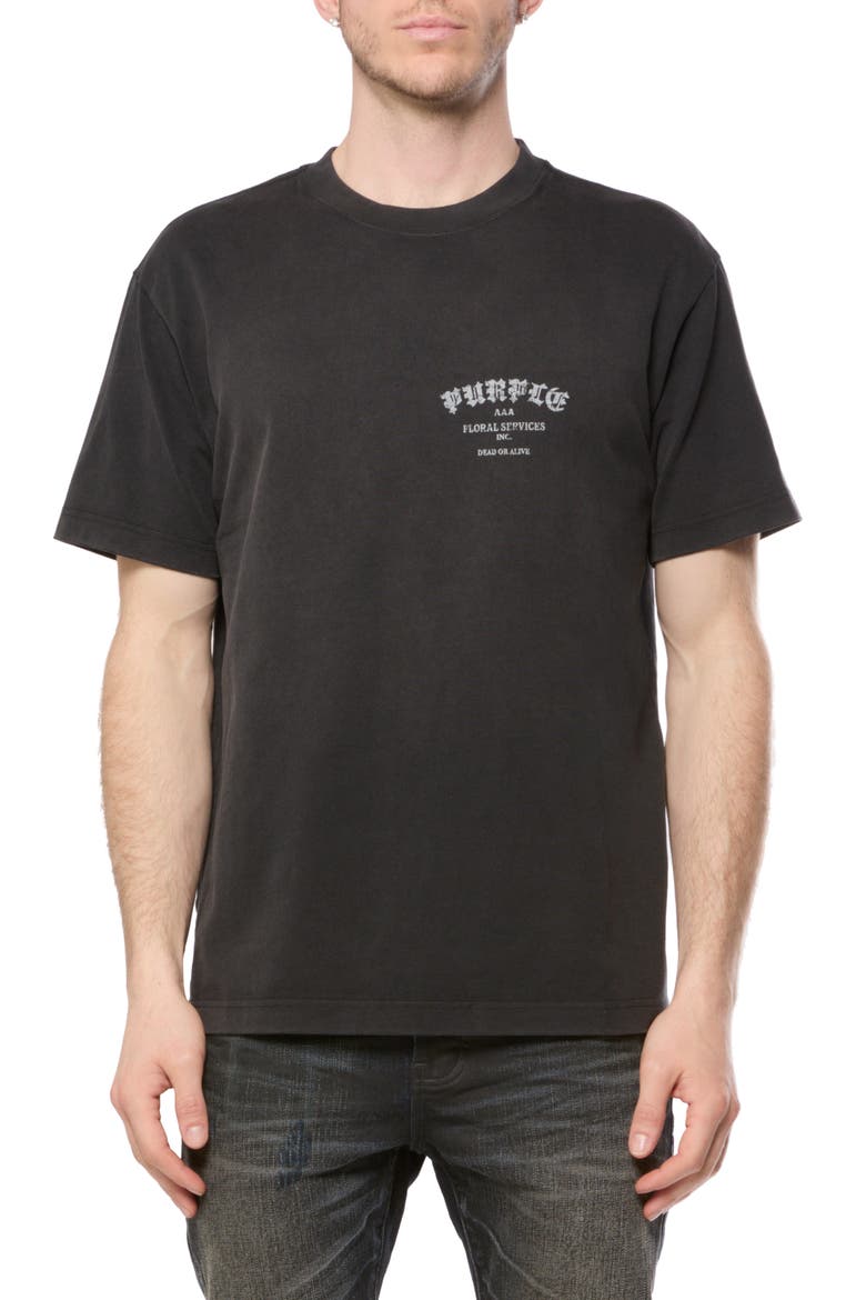 Heavyweight Jersey Graphic T-Shirt, Main, color, BLACK