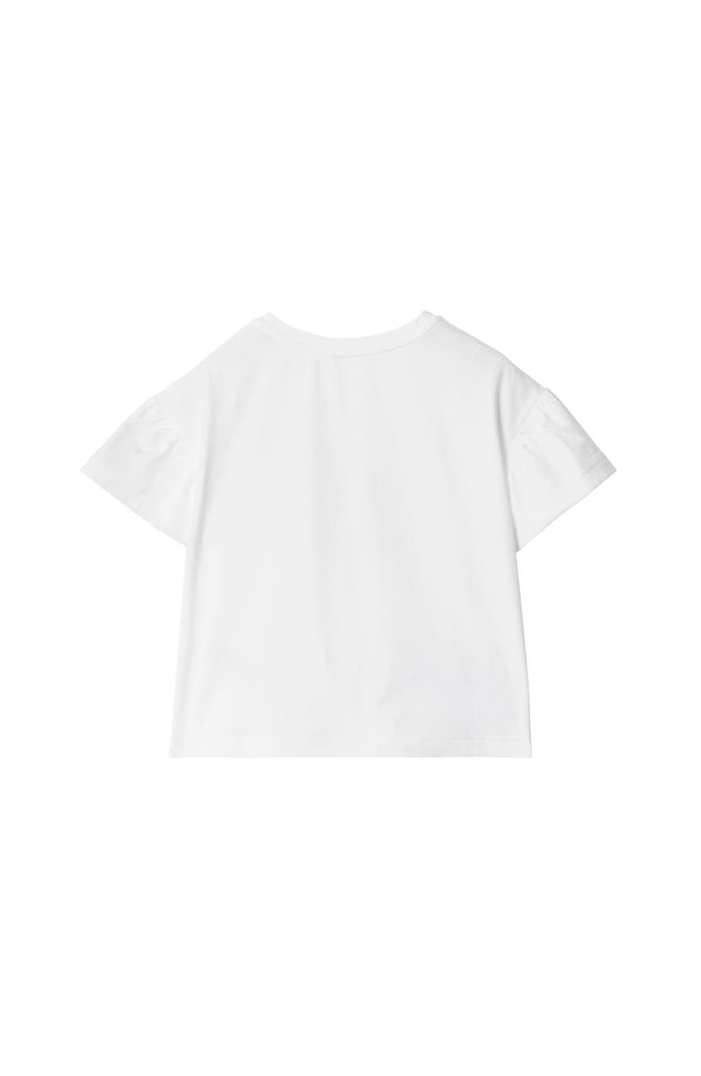 Burberry Crystal EKD Cotton T-shirt, Alternate, color, White