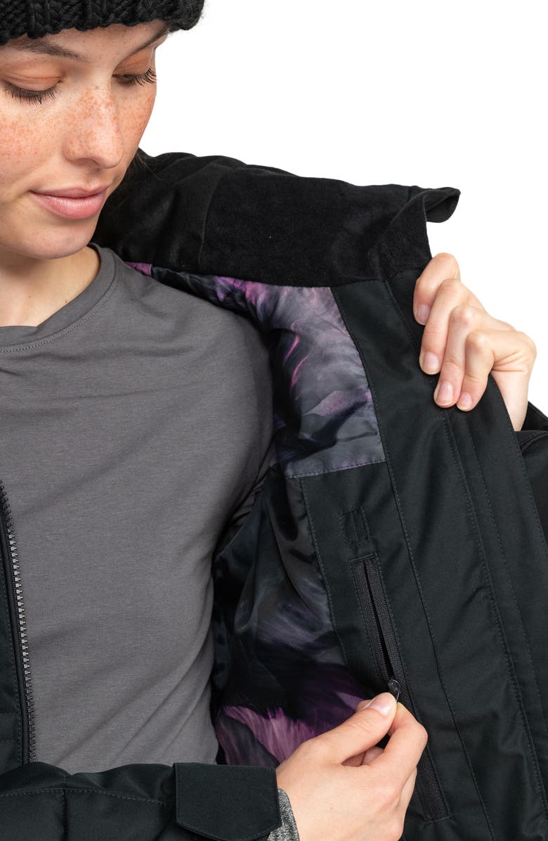 Roxy Quinn Durable Water Repellent Snow Jacket with Faux Fur Hood, Alternate, color, 