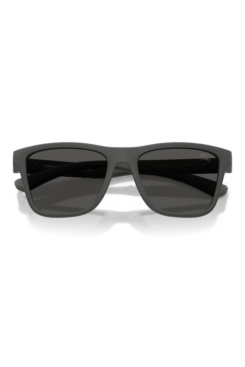 55mm Square Sunglasses, Alternate, color, MATTE GREY / DARK GREY