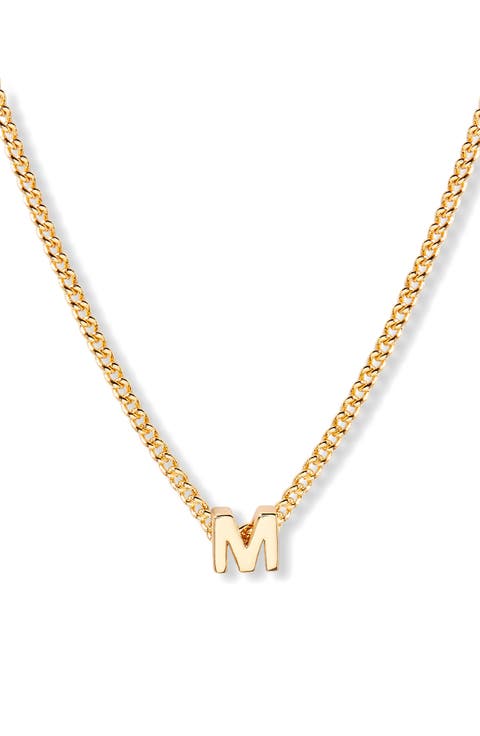 Kira Mini Initial Pendant Necklace