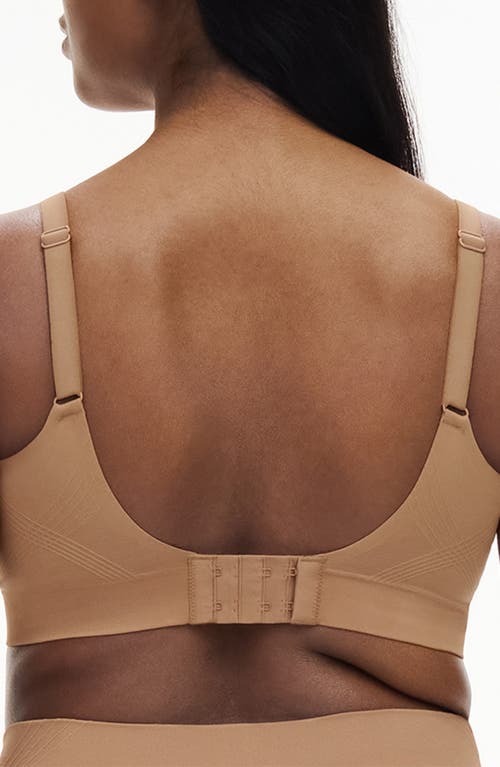 Chantelle Lingerie Smooth Comfort Seamless Padded Bralette In Terracotta