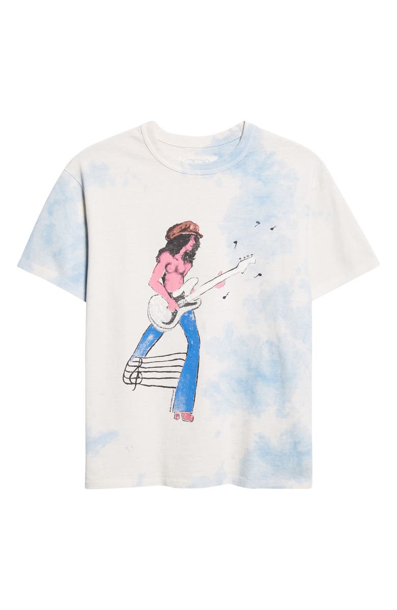 ERL Gender Inclusive Rocker Graphic T-Shirt, Alternate, color, White Blue