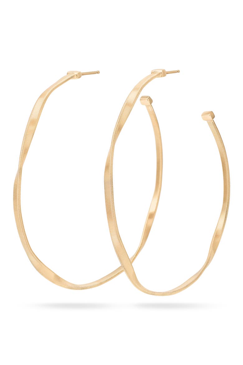 Marrakech Twist Hoop Earrings, Main, color, GOLD