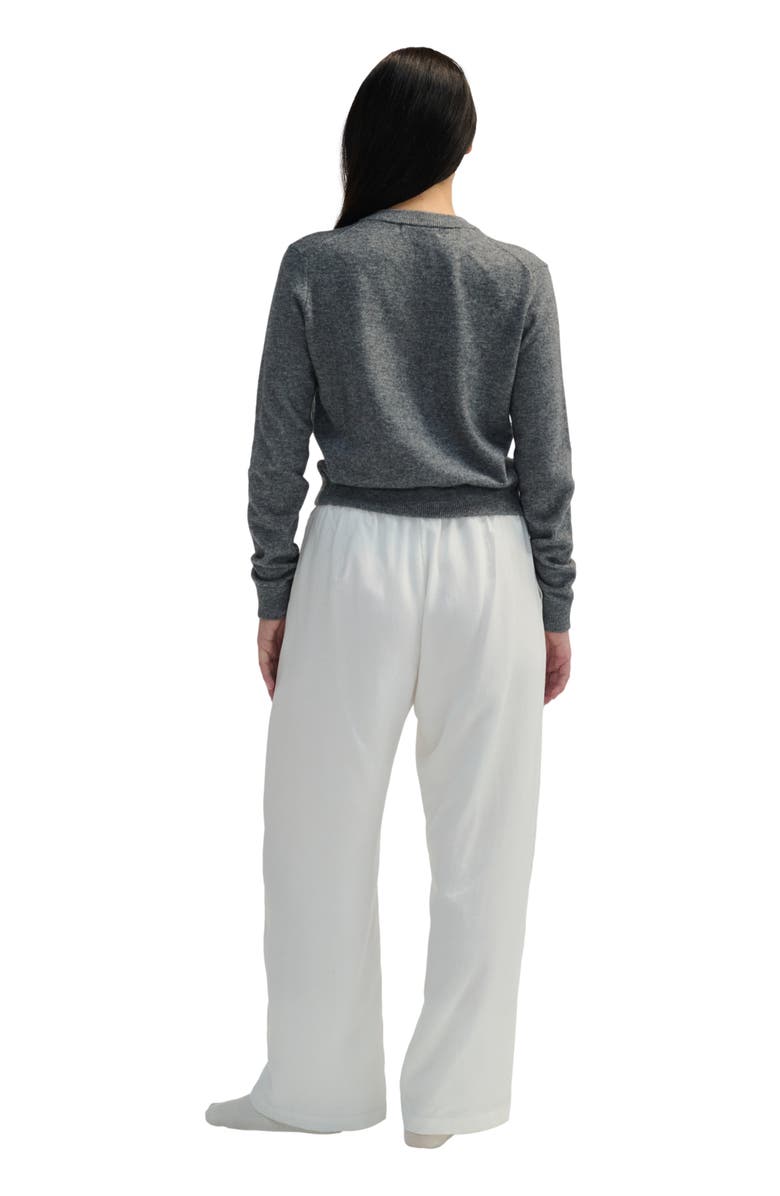 Almina Concept Front Tie Linen Pants, Alternate, color, White