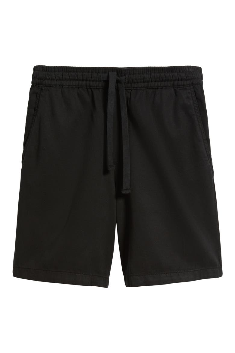 Elastic Waist Shorts, Alternate, color, JET BLACK