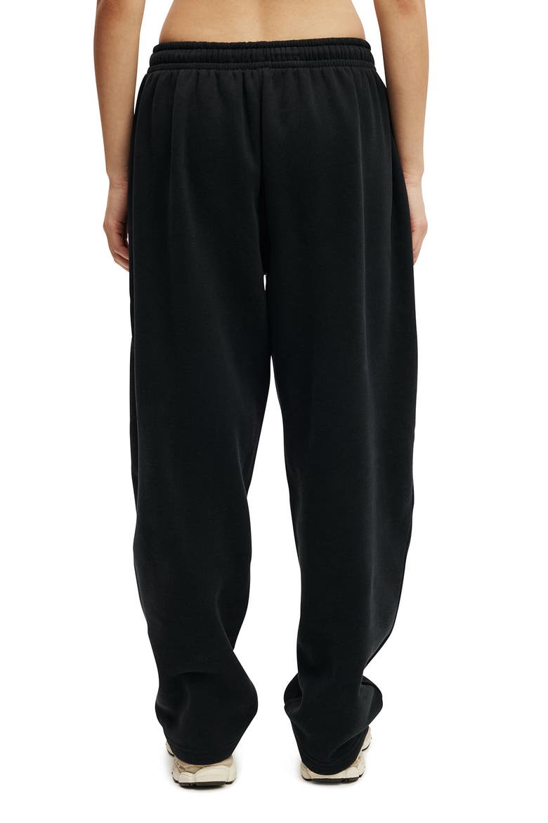 Women's Active Plush Essential Barrel Sweatpant, Alternate, color, Black