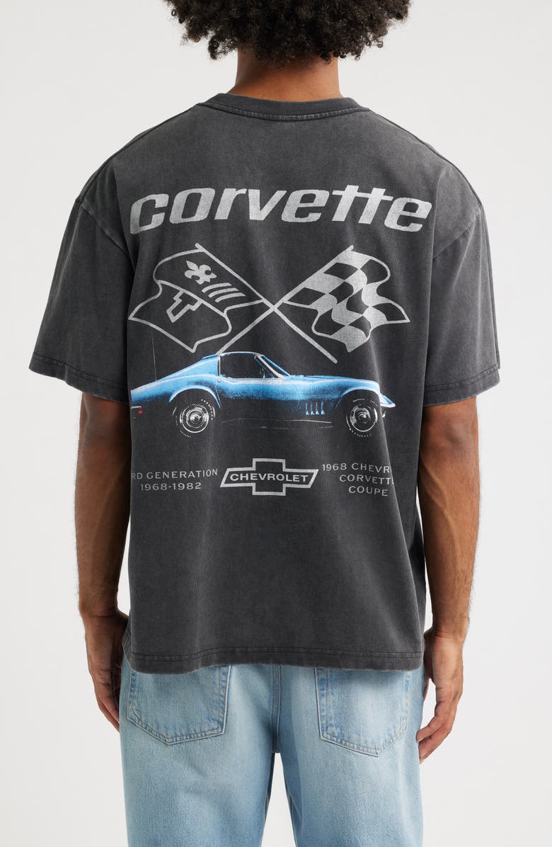 ID Supply Co Chevrolet Corvette Cotton Graphic T-Shirt, Alternate, color, Black Wash