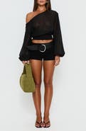 Princess Polly Idalina One-Shoulder Chiffon Top
