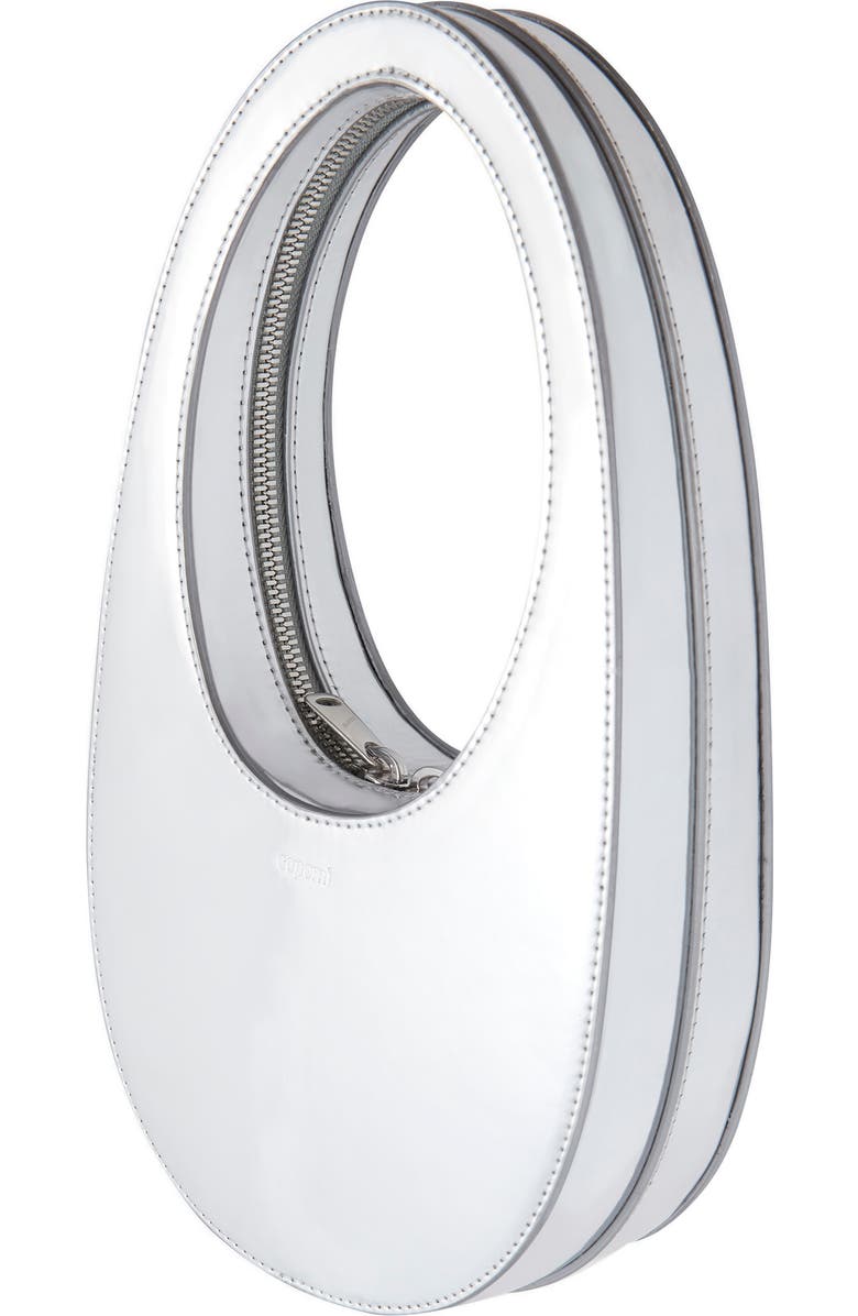 Coperni Mini Swipe Metallic Faux Leather Bag, Alternate, color,