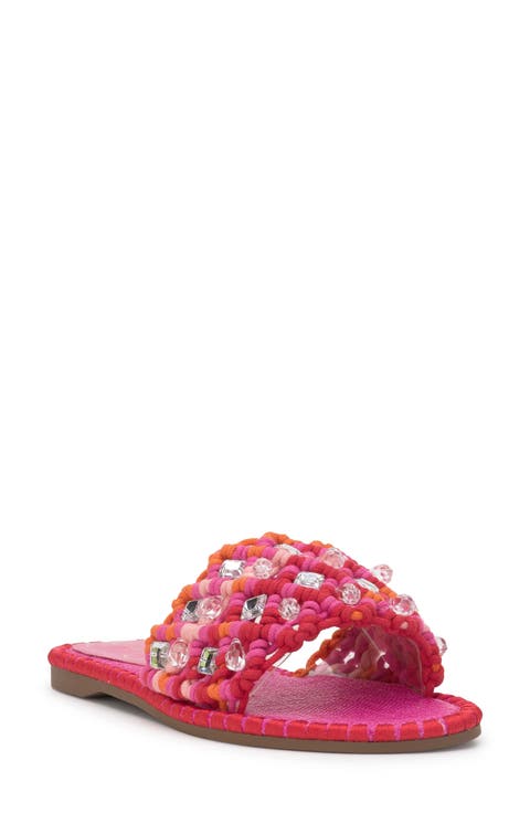 Brennara Crystal Embellished Slide Sandal (Women)