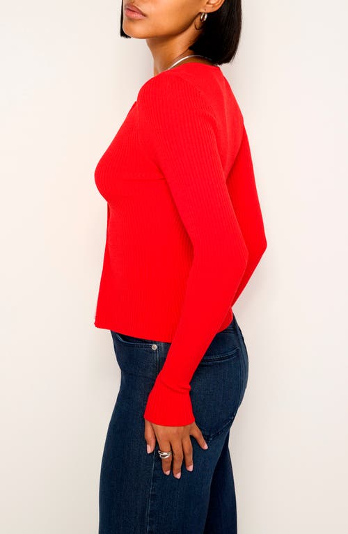 GOOD AMERICAN GOOD AMERICAN VIRGO RIB ZIP CARDIGAN